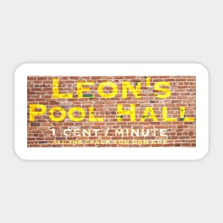 Leon's Pool Hall Sticker